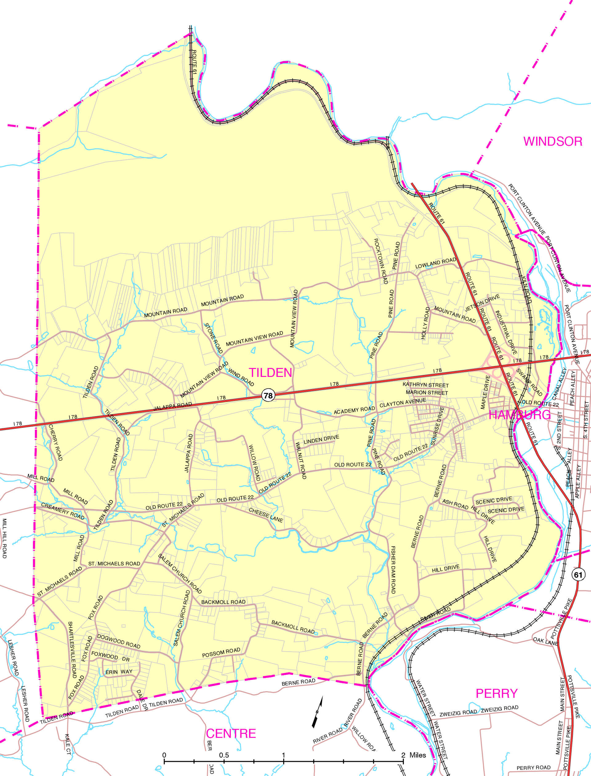 Tiden Township Map